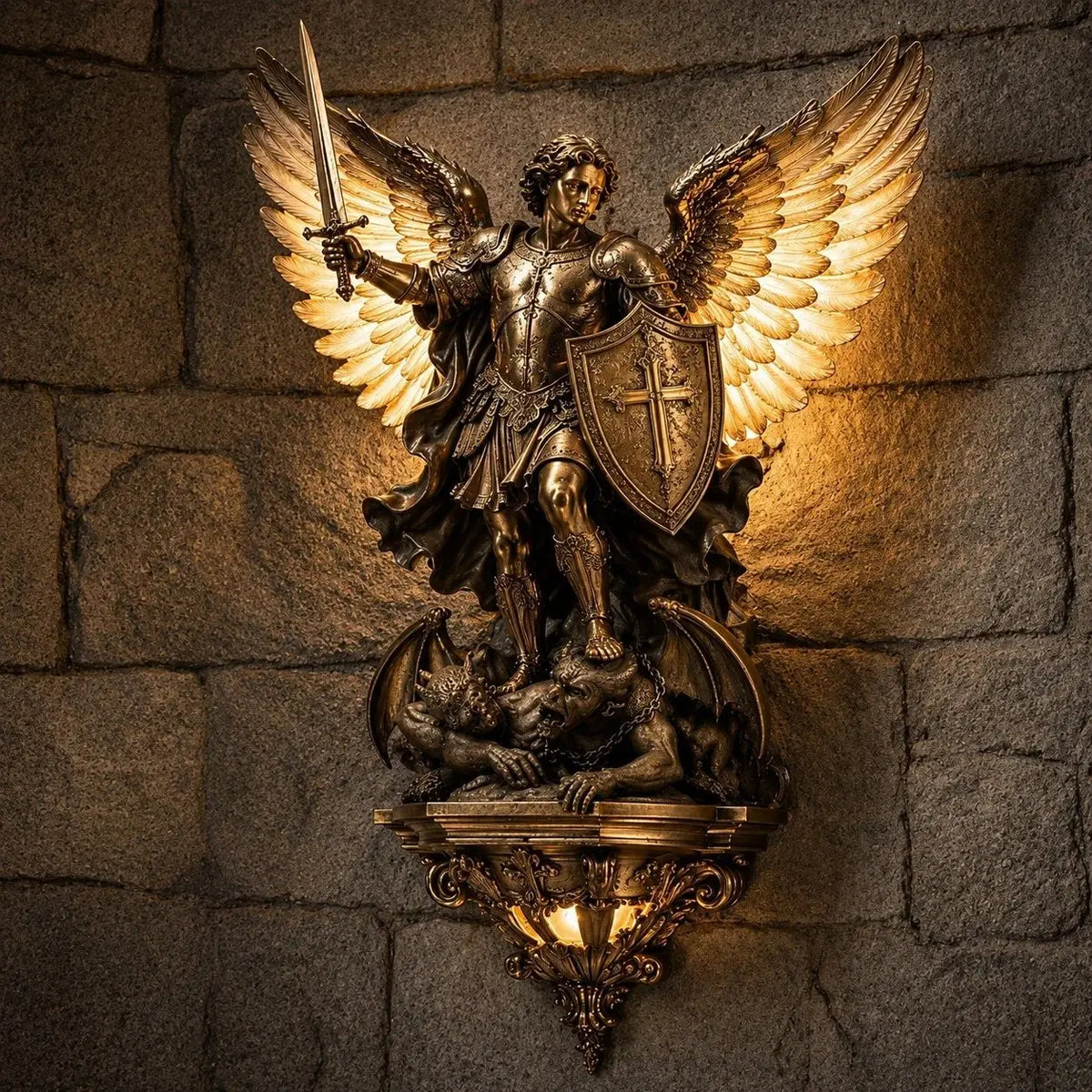 1 sztuka 129 zł🕊️Lampa ścienna Anioł Stróż św. Michała✨