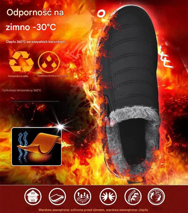 🔥 【Specjalna zniżka 50%】【35–48】 👢 Zimowe buty unisex z ocieplającym pluszowym podszyciem – ciepłe, wygodne i antypoślizgowe na chłodne dni
