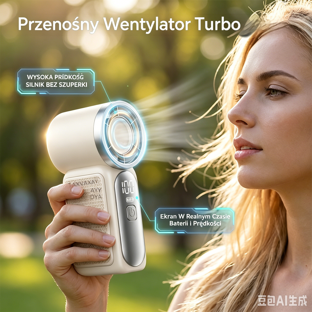 50% OFF Mały przenośny wentylator o wysokiej prędkości i długim czasie pracy na baterii.