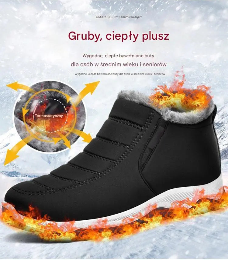 🔥 【Specjalna zniżka 50%】【35–48】 👢 Zimowe buty unisex z ocieplającym pluszowym podszyciem – ciepłe, wygodne i antypoślizgowe na chłodne dni