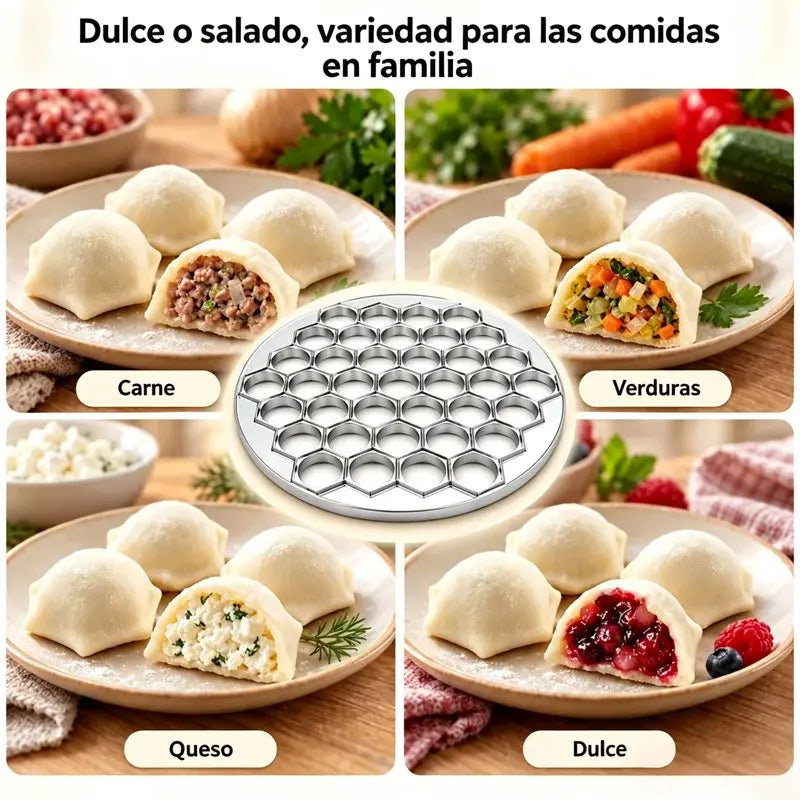 🥟✨ Forma do pierogów 37 otworów | Nieprzywierająca praska do pierogów, empanadillas i gyoza | Łatwe wyjmowanie 🥟