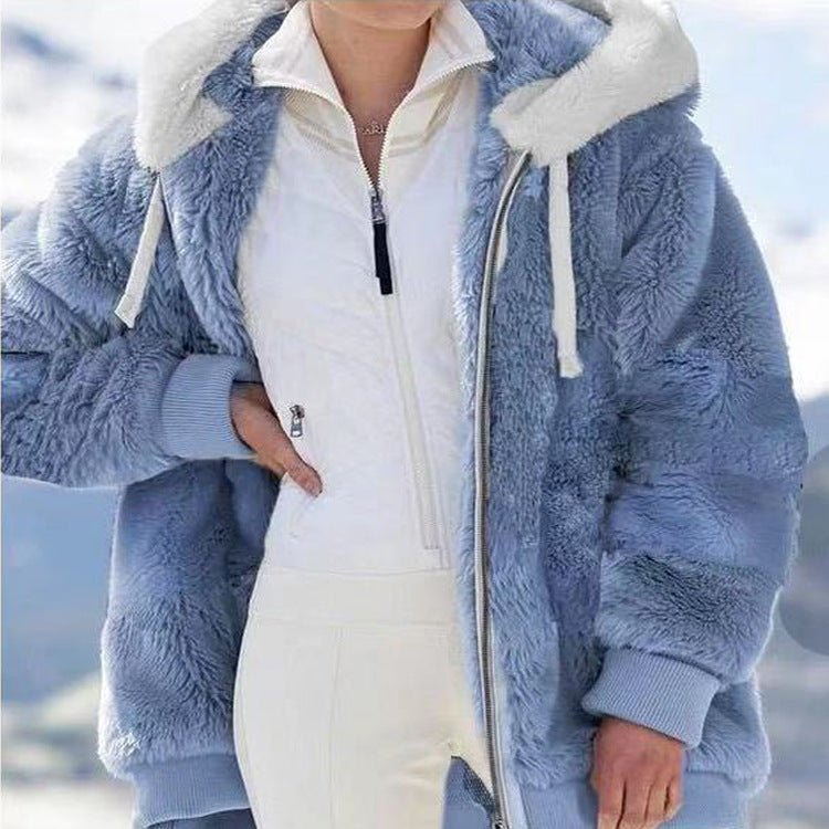 ✨ Zimowy bestseller🔥 [S-5XL] Wysokiej jakości damska ocieplana kurtka z welurowymi wstawkami i paskami