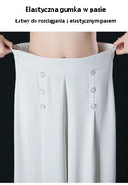 50% zniżki!【M-5XL】Modna, drapowana spódnica damska z szerokimi nogawkami i wysokim stanem