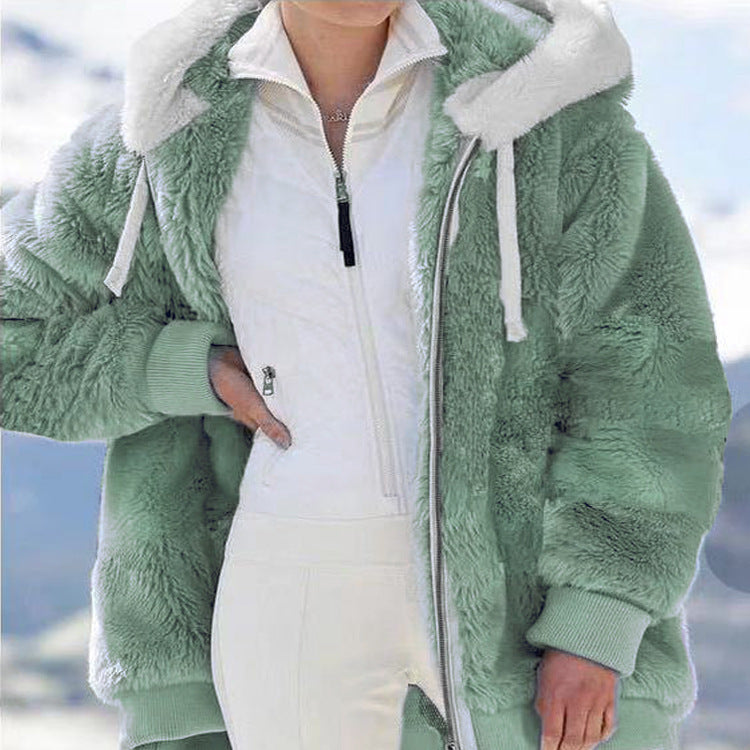 ✨ Zimowy bestseller🔥 [S-5XL] Wysokiej jakości damska ocieplana kurtka z welurowymi wstawkami i paskami