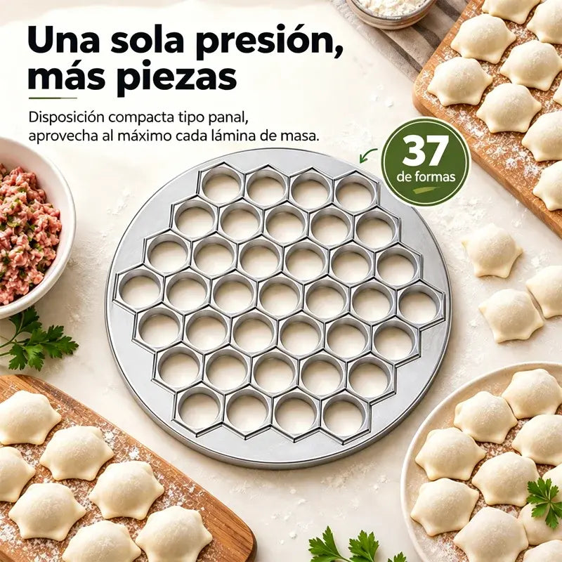 🥟✨ Forma do pierogów 37 otworów | Nieprzywierająca praska do pierogów, empanadillas i gyoza | Łatwe wyjmowanie 🥟