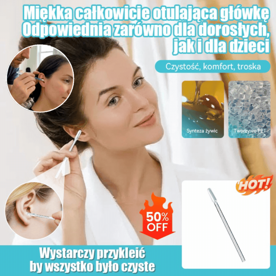👂Kup 1 dostań 1 za darmo【Wysoce skuteczne usuwanie woskowiny usznej】Nowy specjalnie zaprojektowany patyczek do czyszczenia woskowiny usznej