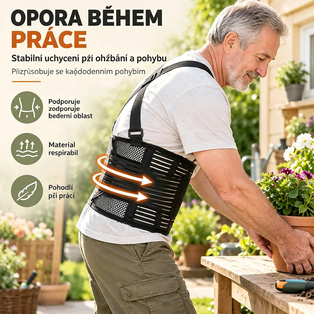 Pas podtrzymujący odcinek lędźwiowy do pracy – ciepły, przewiewny, z wbudowaną stalową płytką, specjalnie zaprojektowany do ochrony dolnej części pleców; z funkcją antypoślizgową, odpowiedni zarówno dla kobiet, jak i mężczyzn.